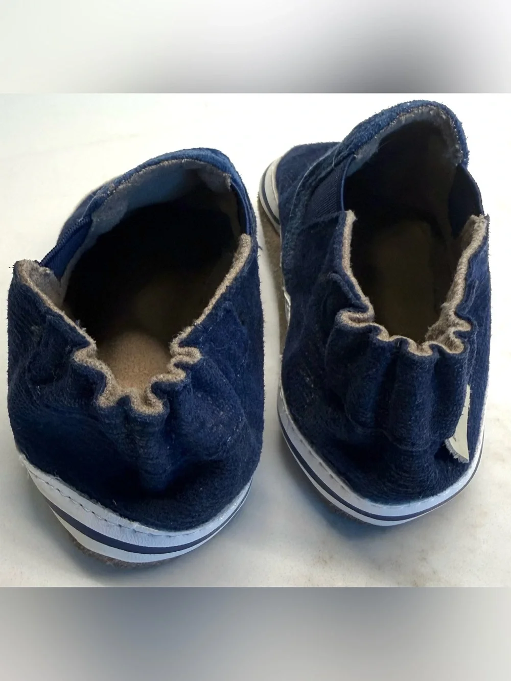 Robeez 12-18M Shoe Bundle | Gray Sneakers & Navy Slip-Ons